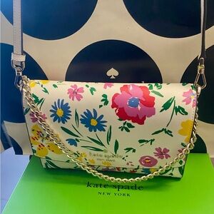 Kate Spade Like New Floral Crossbody Conversion.